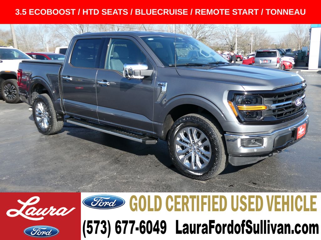 Carbonized Gray Metallic 2024 Ford F-150 XLT SuperCrew 4WD Pickup Truck Four-Wheel Drive Automatic