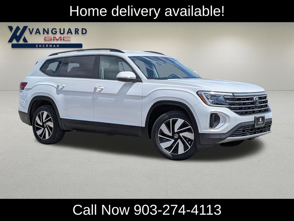 Pure White 2025 Volkswagen Atlas SUV / Crossover All-Wheel Drive 8-Speed Automatic