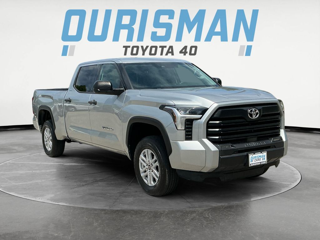 Celestial Silver Metallic 2022 Toyota Tundra SR5 CrewMax Cab LB 4WD Pickup Truck Four-Wheel Drive Automatic