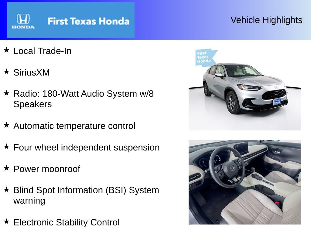 Used Car 2025 Honda Hr-v  Ex-l For Sale Under $30,000 In Austin, Texas