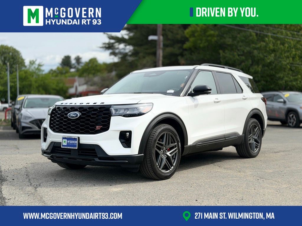 White Metallic 2025 Ford Explorer SUV / Crossover All-Wheel Drive Automatic