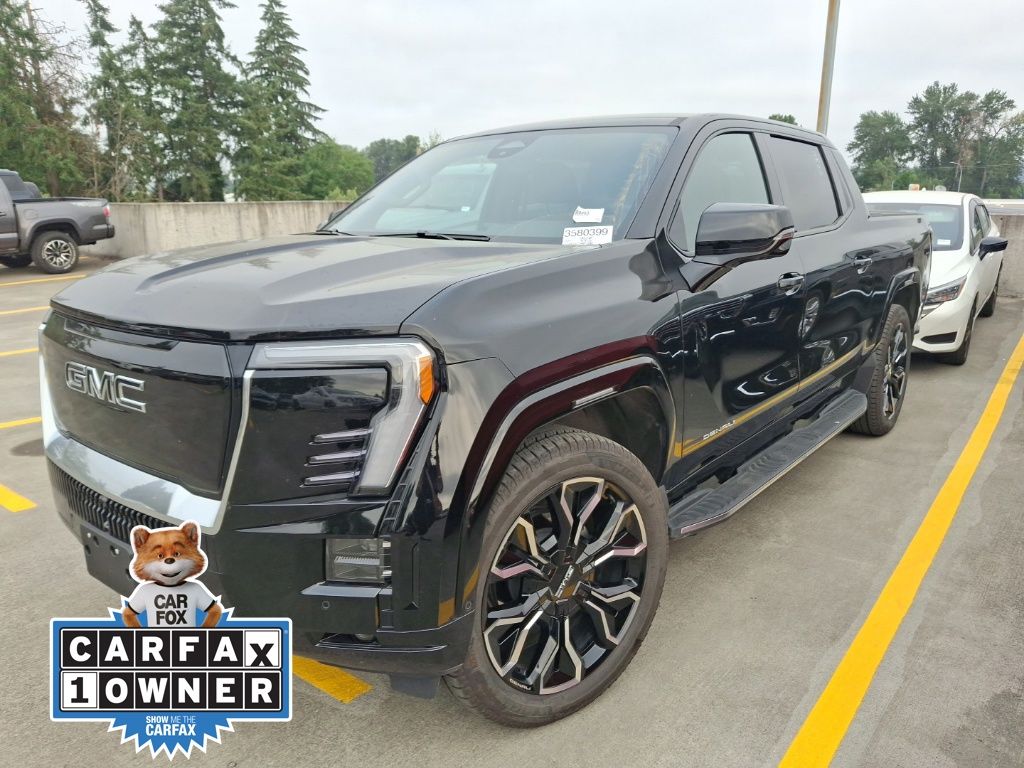Onyx Black 2025 GMC Sierra EV Pickup Truck All-Wheel Drive 1-Speed Automatic