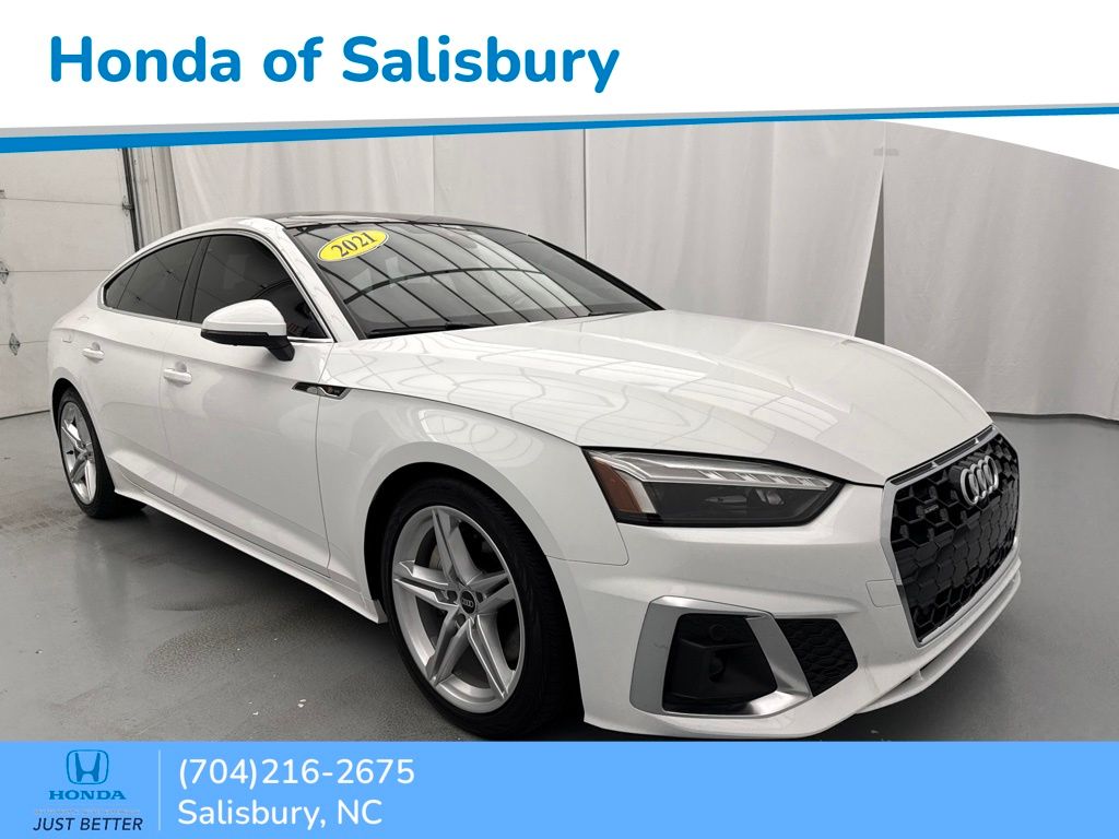Ibis White 2021 Audi A5 Sportback Sedan All-Wheel Drive 7-Speed Automatic
