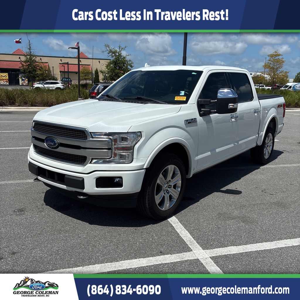 White Metallic 2020 Ford F-150 Pickup Truck Four-Wheel Drive Automatic