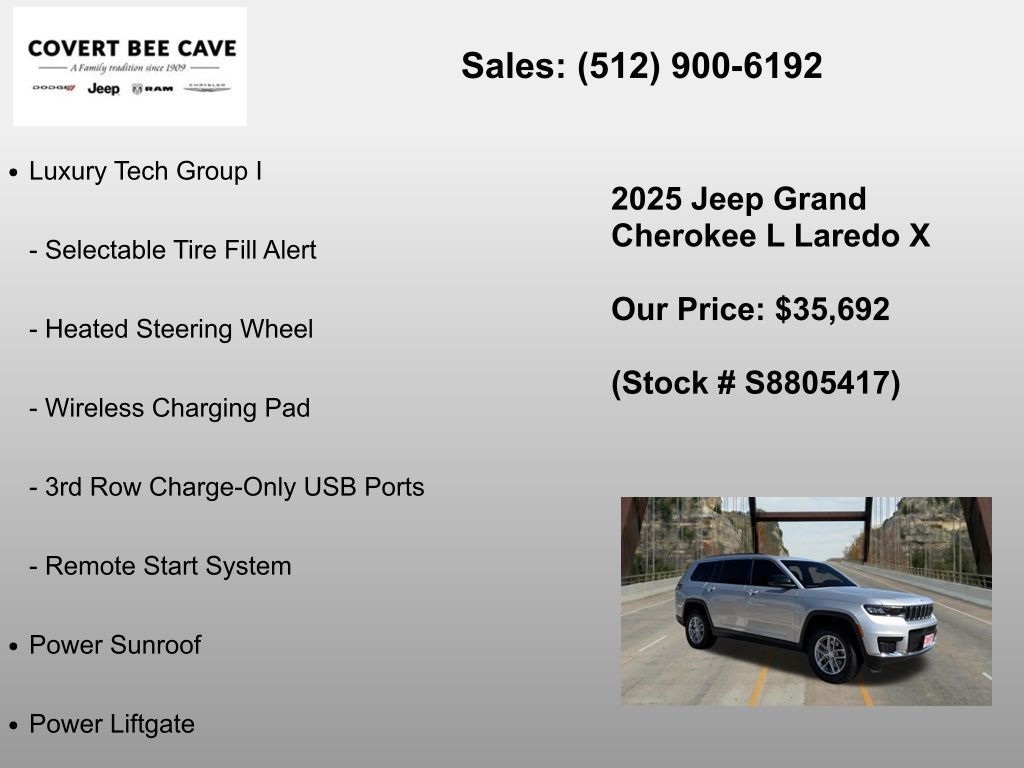 New Car 2025 Jeep Grand Cherokee L  For Sale Under $40,000 In Austin, Texas