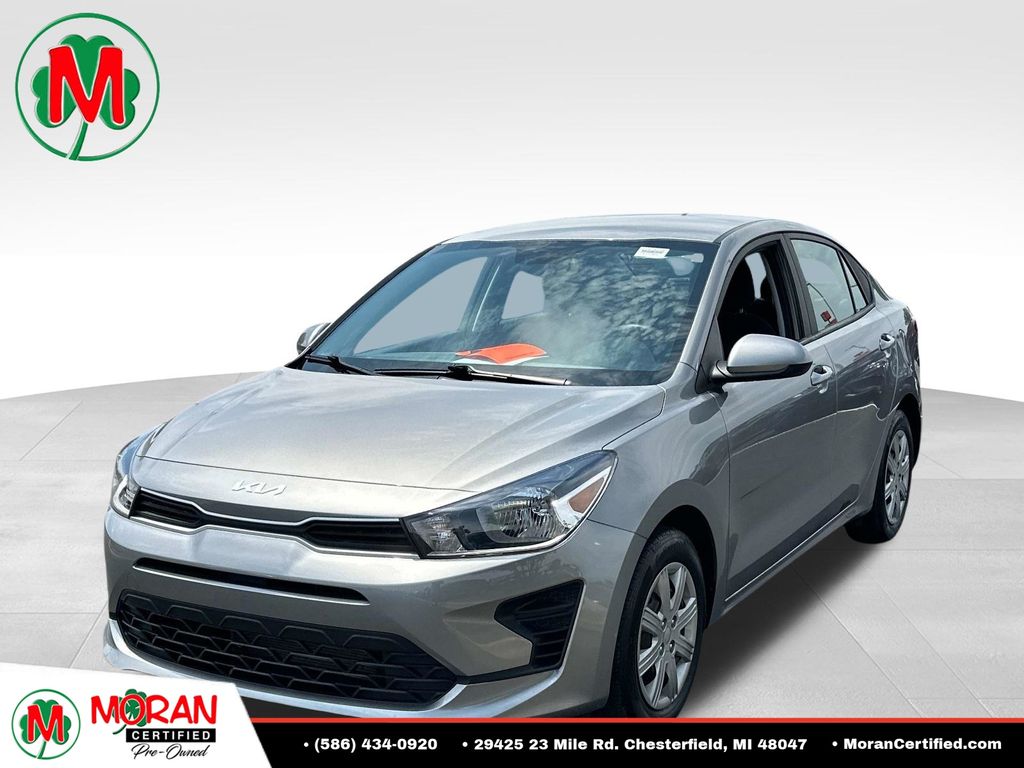 Steel Gray 2023 Kia Rio Sedan Front-Wheel Drive Continuously Variable Transmission