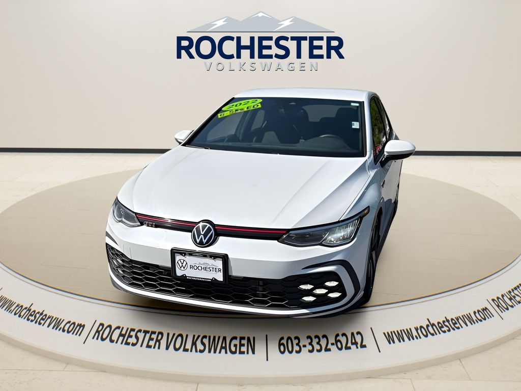 White 2022 Volkswagen Golf GTI Hatchback Front-Wheel Drive 6-Speed Manual