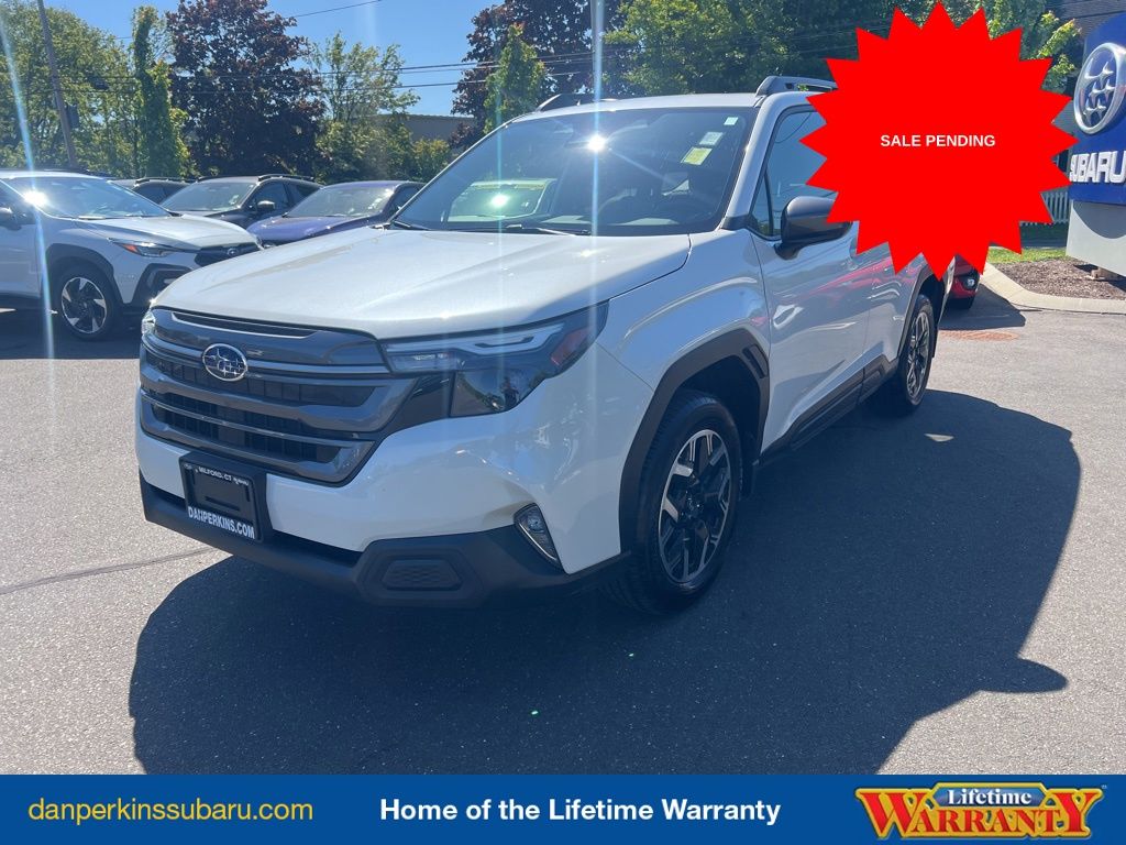 Crystal White Pearl 2025 Subaru Forester SUV / Crossover All-Wheel Drive Continuously Variable Transmission