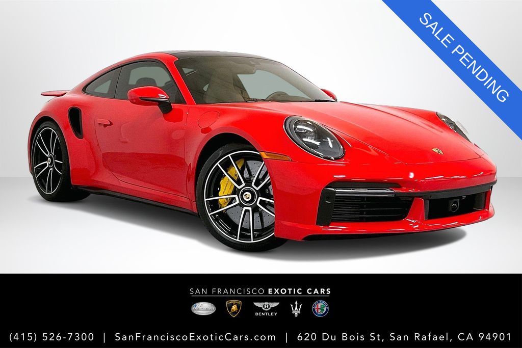 Guards Red 2021 Porsche 911 Turbo S Coupe AWD Coupe All-Wheel Drive 8-Speed Automatic