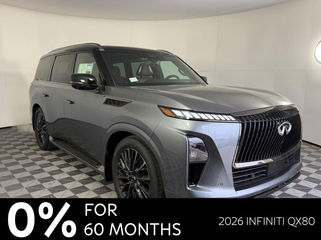 Dynamic Metal/Black Obsidian 2026 INFINITI QX80 Autograph 4WD SUV / Crossover All-Wheel Drive 9-Speed Automatic