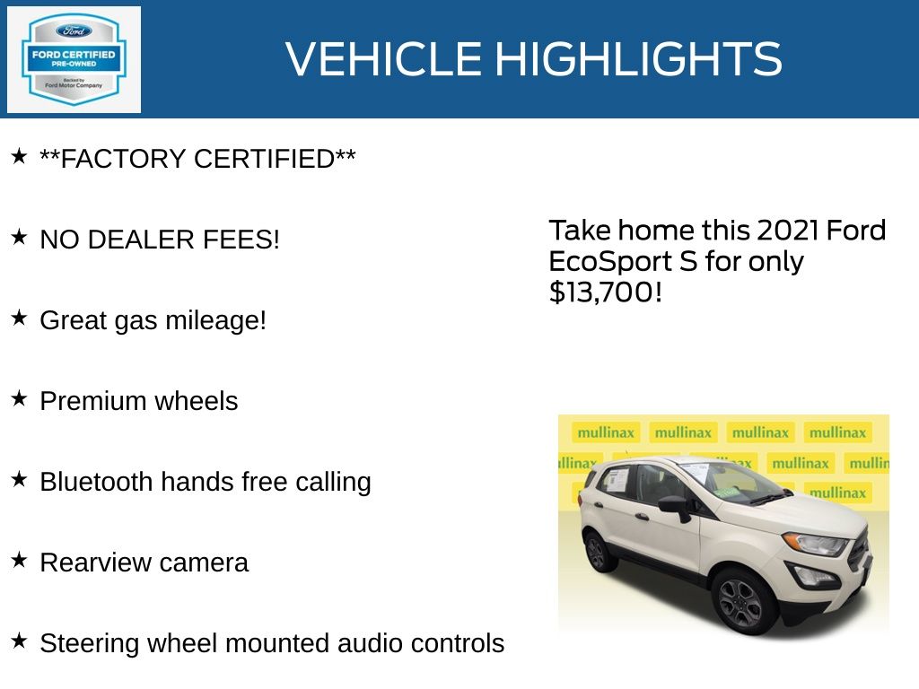 Certified Used 2021 White Ford S image 12