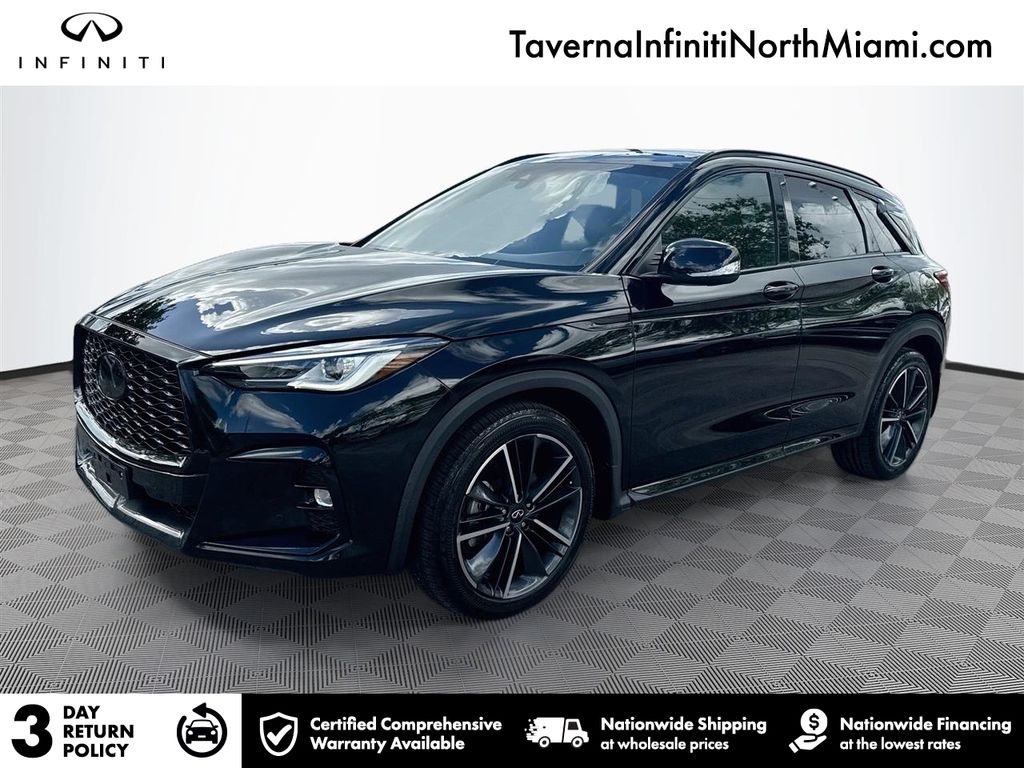Black Obsidian 2023 INFINITI QX50 SUV / Crossover All-Wheel Drive Continuously Variable Transmission