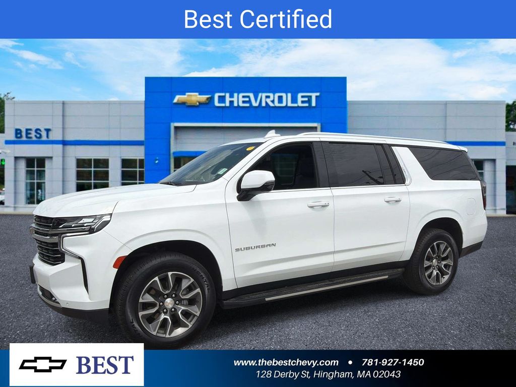 Summit White 2023 Chevrolet Suburban LT 4WD SUV / Crossover Four-Wheel Drive