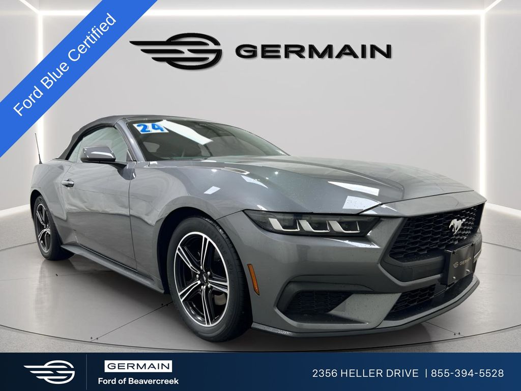 Gray Metallic 2024 Ford Mustang EcoBoost Premium Convertible RWD Convertible Rear-Wheel Drive Automatic