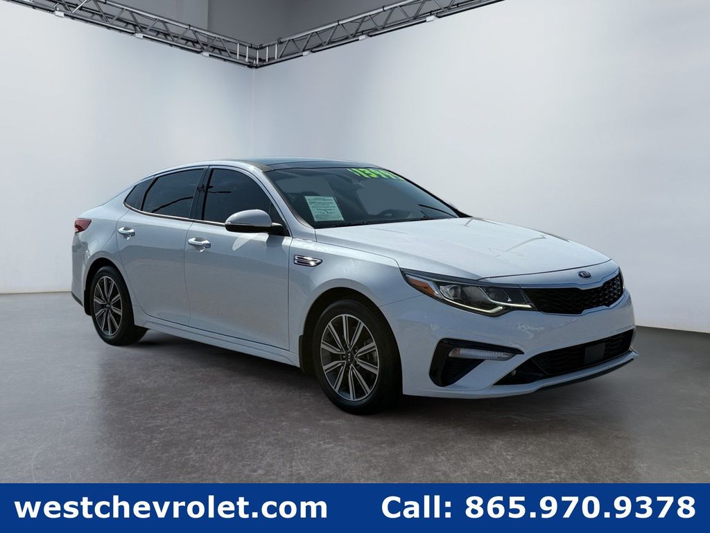 Snow White Pearl 2020 Kia Optima Sedan Front-Wheel Drive 7-Speed Automatic