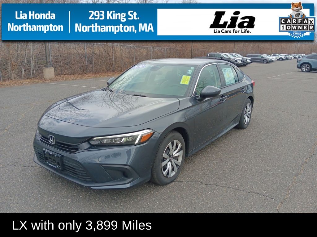 Meteorite Gray Metallic 2024 Honda Civic LX FWD Sedan Front-Wheel Drive Continuously Variable Transmission