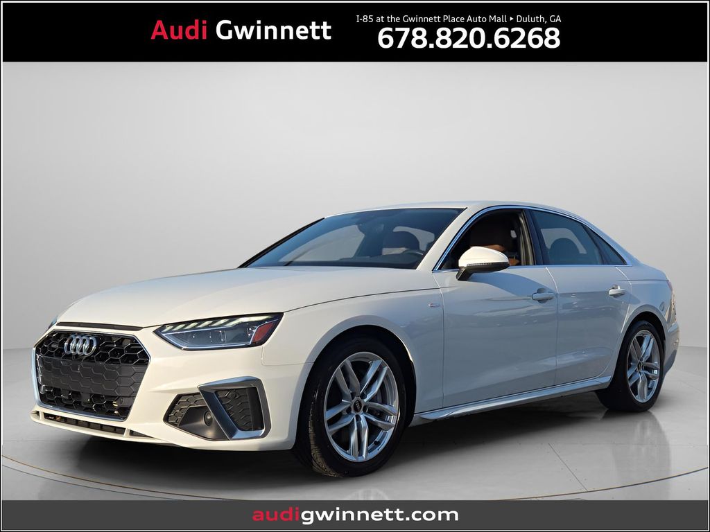 Glacier White 2024 Audi A4 Sedan All-Wheel Drive 7-Speed Automatic