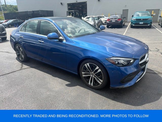 Blue 2022 Mercedes-Benz C-Class Sedan All-Wheel Drive 9-Speed Automatic