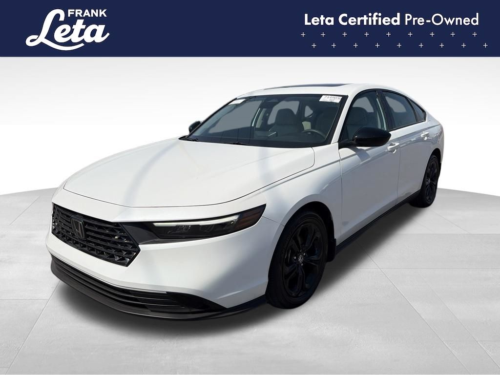 Platinum White Pearl 2025 Honda Accord Sedan Front-Wheel Drive Continuously Variable Transmission
