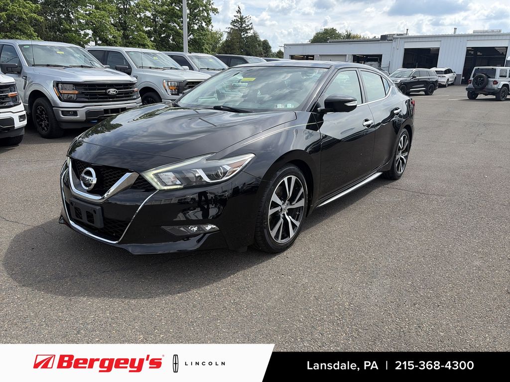 Super Black 2018 Nissan Maxima Sedan Front-Wheel Drive Continuously Variable Transmission