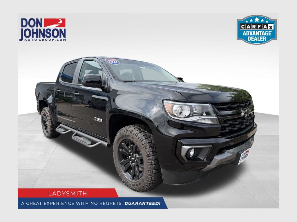 Black 2022 Chevrolet Colorado Pickup Truck Four-Wheel Drive 8-Speed Automatic