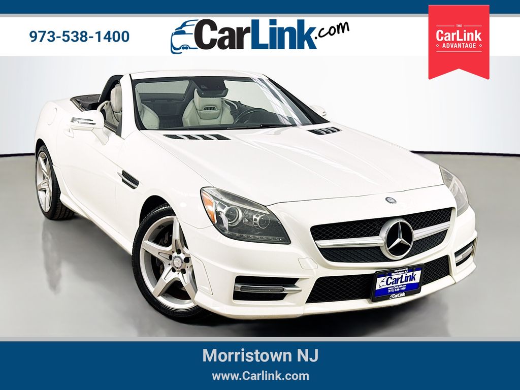 White 2015 Mercedes-Benz SLK 350 Convertible Rear-Wheel Drive 7-Speed Automatic