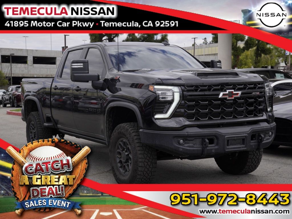 Black 2025 Chevrolet Silverado 2500HD ZR2 Crew Cab 4WD Pickup Truck Four-Wheel Drive Automatic