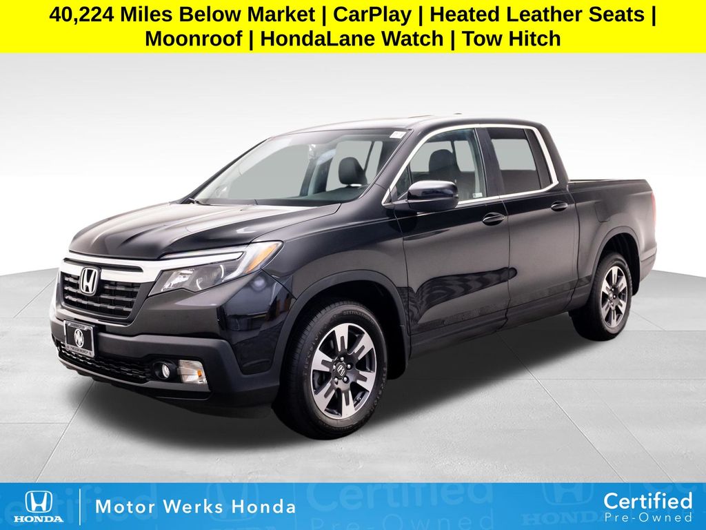 Crystal Black Pearl 2019 Honda Ridgeline Pickup Truck All-Wheel Drive 6-Speed Automatic