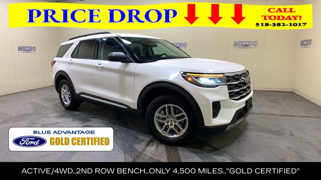 White Metallic 2025 Ford Explorer Active AWD SUV / Crossover All-Wheel Drive Automatic
