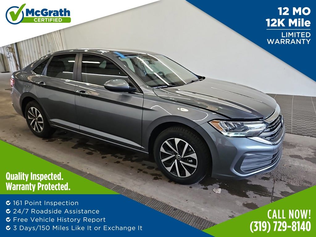 Platinum Gray Metallic 2024 Volkswagen Jetta Sedan Front-Wheel Drive 8-Speed Automatic