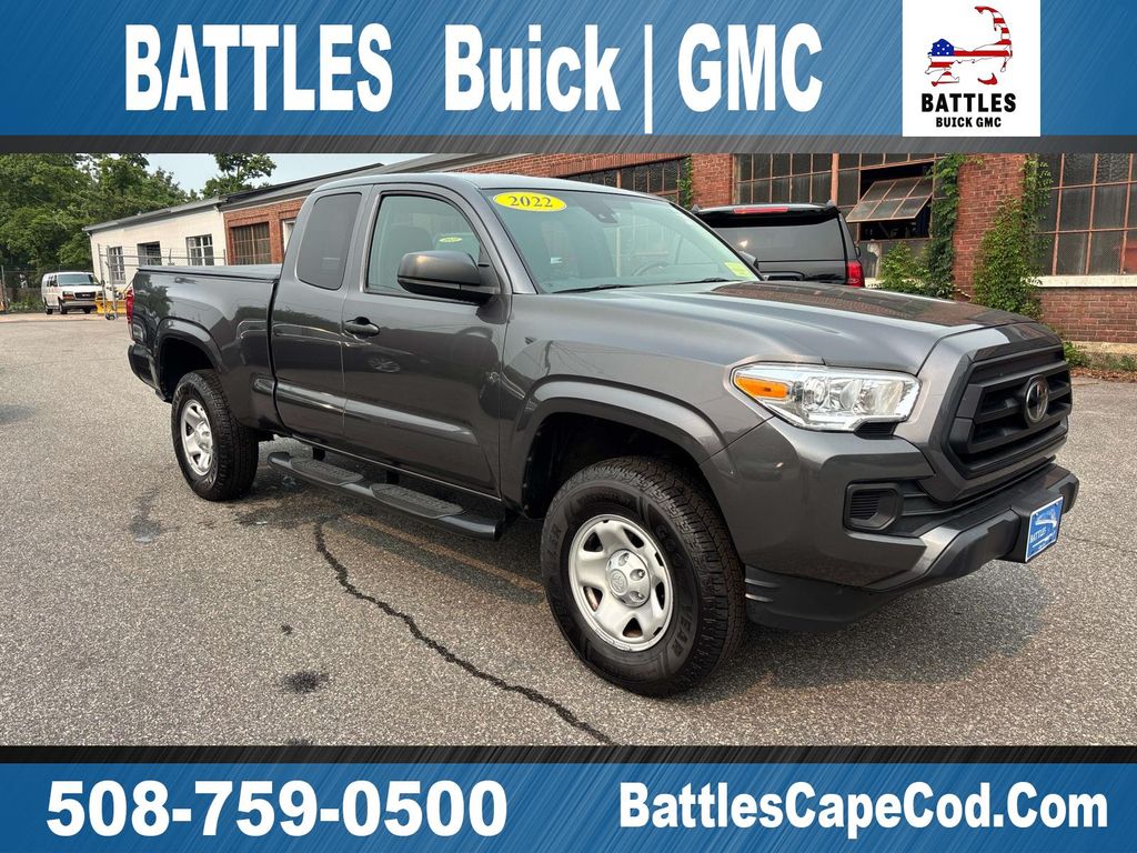 Midnight Black Metallic 2022 Toyota Tacoma Pickup Truck Four-Wheel Drive 6-Speed Automatic