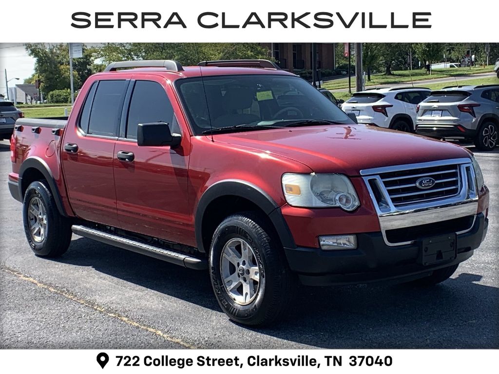 Red 2007 Ford Explorer Sport Trac Pickup Truck Rear-Wheel Drive 5-Speed Automatic