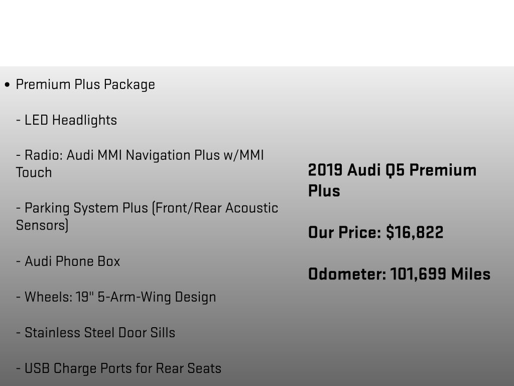 2019 Audi Q5 2.0T Premium Plus Gray at Audi Porsche Sewickley