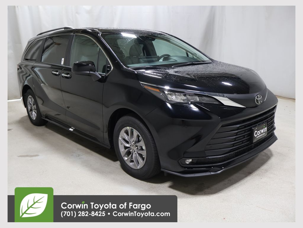 Midnight Black 2026 Toyota Sienna Minivan All-Wheel Drive Continuously Variable Transmission