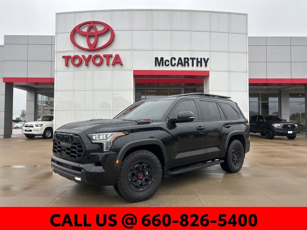 Midnight Black Metallic 2025 Toyota Sequoia TRD Pro 4WD SUV / Crossover Four-Wheel Drive Automatic