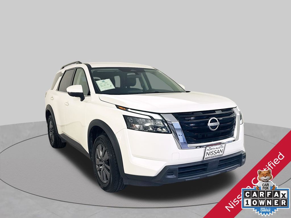 Pearl White Tricoat 2024 Nissan Pathfinder SUV / Crossover Front-Wheel Drive 9-Speed Automatic