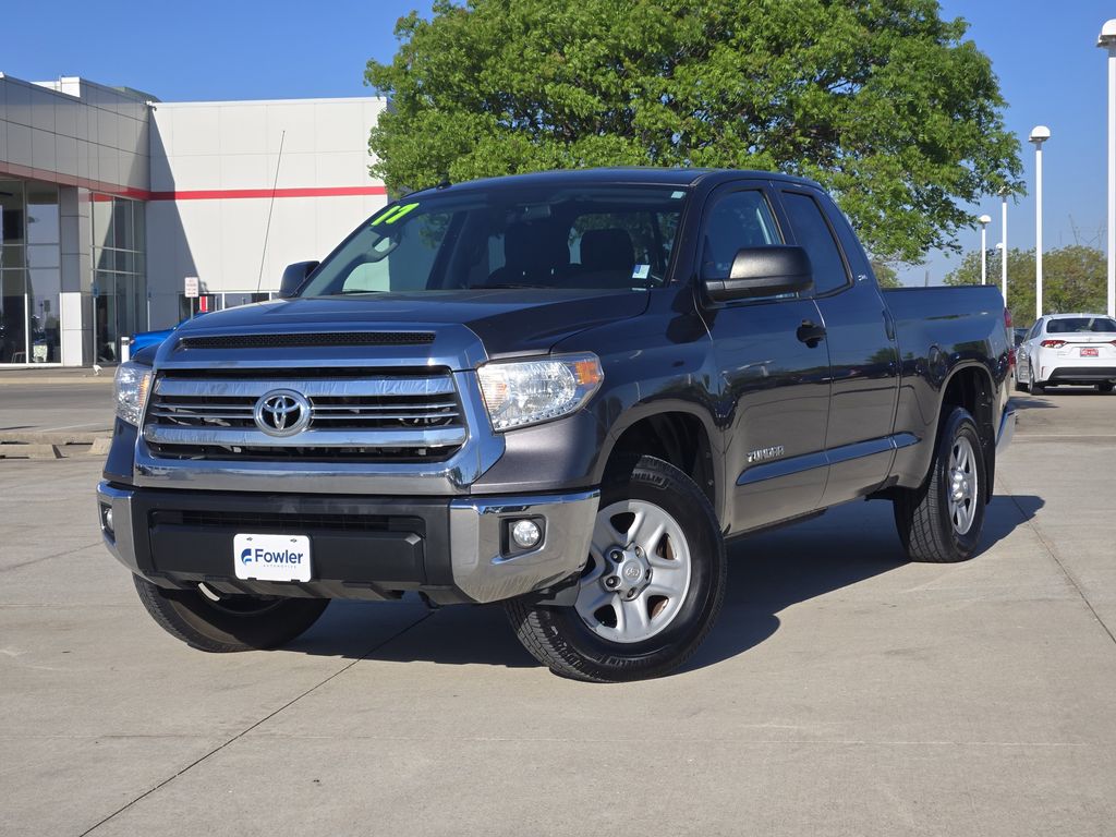 Magnetic Gray Metallic 2017 Toyota Tundra SR5 Double Cab 4.6L Pickup Truck 4X2 6-Speed Automatic Overdrive