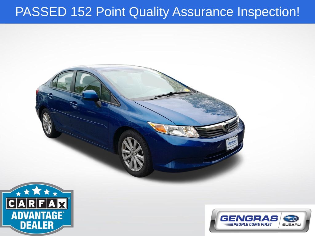 Blue 2012 Honda Civic Sedan Front-Wheel Drive 5-Speed Automatic
