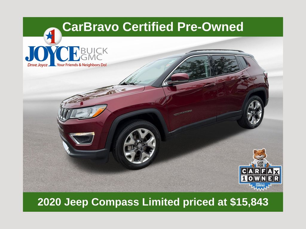 Velvet Red Pearlcoat 2020 Jeep Compass SUV / Crossover Four-Wheel Drive 9-Speed Automatic