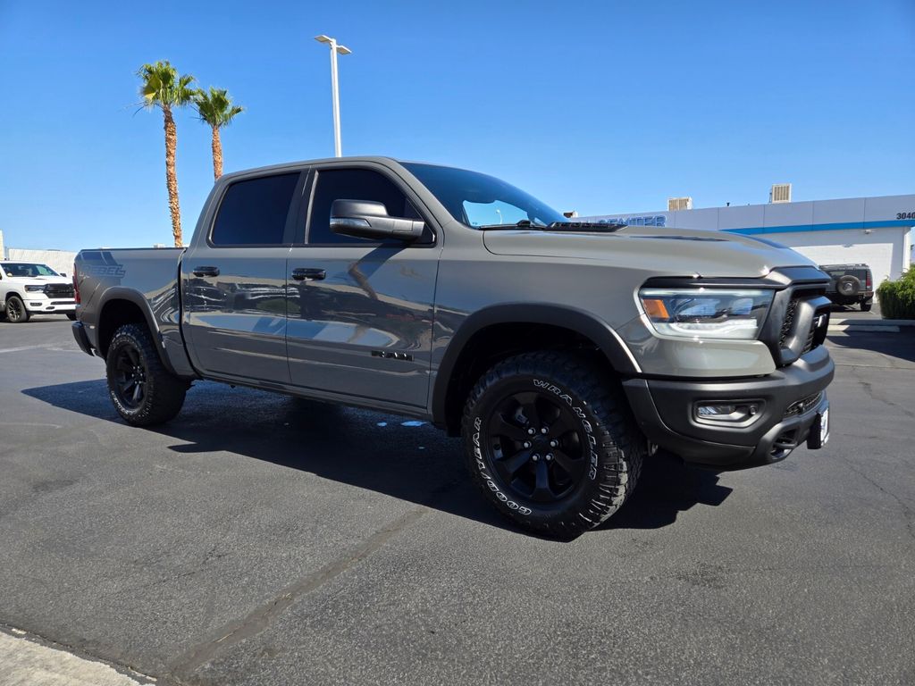 Gray Clearcoat 2023 RAM 1500 Rebel Crew Cab 4WD Pickup Truck Four-Wheel Drive 8-Speed Automatic