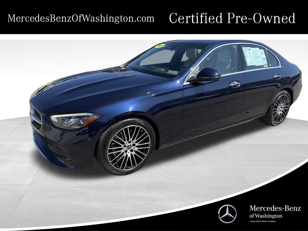 Lunar Blue Metallic 2023 Mercedes-Benz C-Class C 300 4MATIC Sedan All-Wheel Drive 9-Speed Automatic