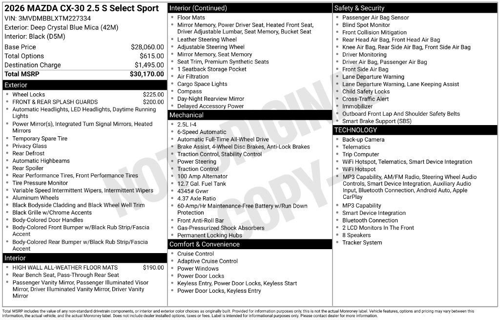 New 2026 Blue Mazda 2.5 S Select Sport image 2