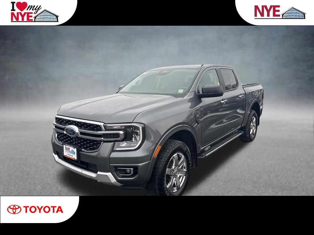 Gray Metallic 2024 Ford Ranger XLT SuperCrew 4WD Pickup Truck Four-Wheel Drive Automatic