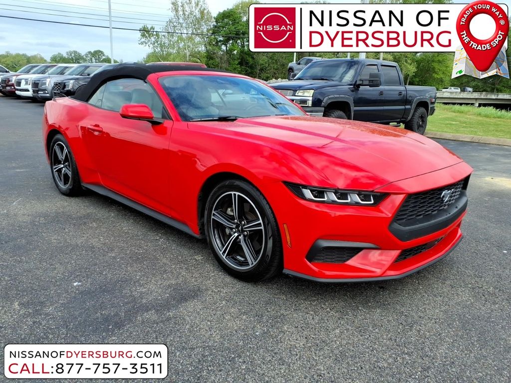 Race Red 2024 Ford Mustang EcoBoost Premium Convertible RWD Convertible Rear-Wheel Drive Automatic