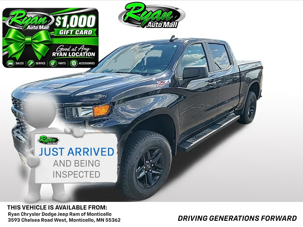 Black 2021 Chevrolet Silverado 1500 Pickup Truck Four-Wheel Drive 6-Speed Automatic Overdrive