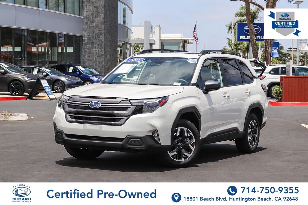 Crystal White Pearl 2025 Subaru Forester SUV / Crossover All-Wheel Drive Continuously Variable Transmission