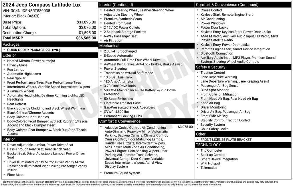 Used Car 2024 Jeep Compass  Latitude Lux For Sale Under $25,000 In Austin, Texas