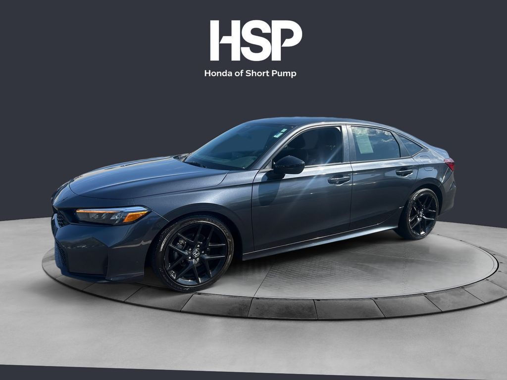 Meteorite Gray Metallic 2025 Honda Civic Sport FWD Sedan Front-Wheel Drive Continuously Variable Transmission