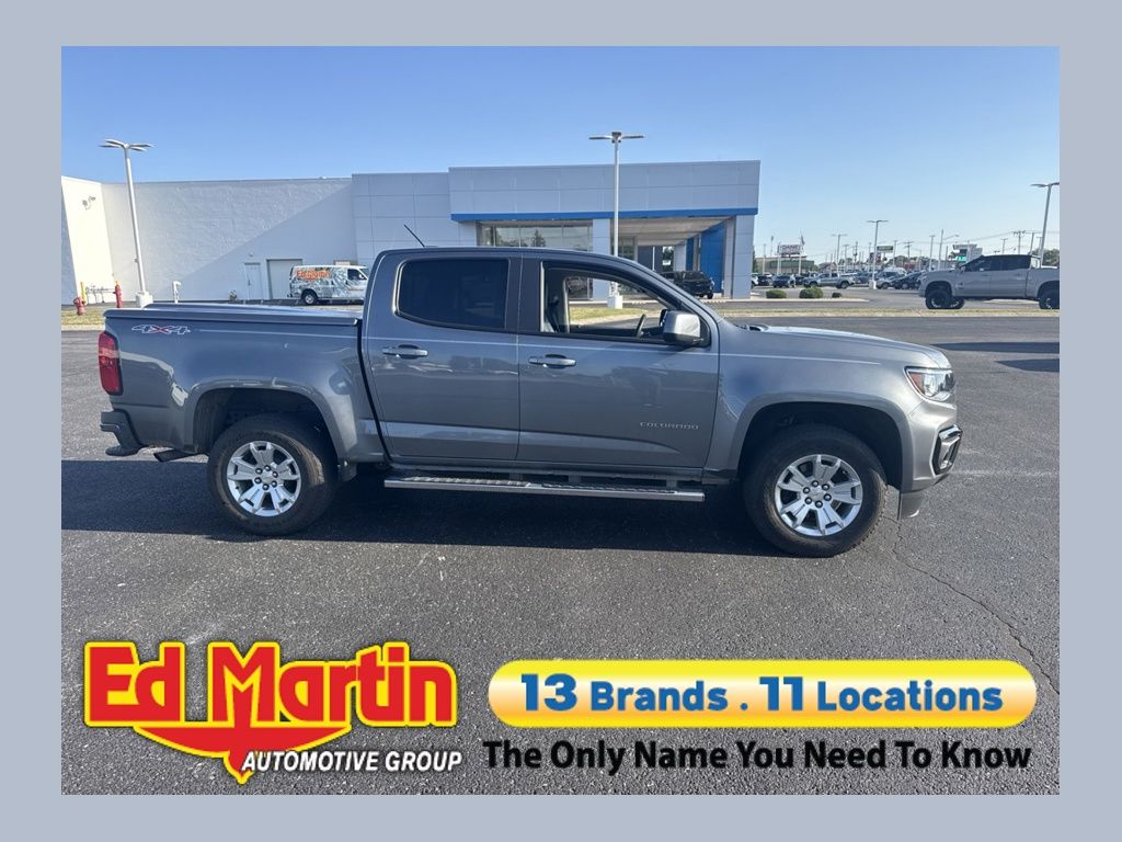 Gray (Satin Steel Metallic) 2022 Chevrolet Colorado Pickup Truck Four-Wheel Drive 8-Speed Automatic