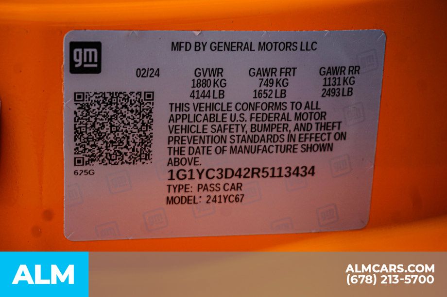 Used 2024 Orange Chevrolet Stingray image 63